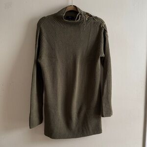 J. Crew Khaki Ribbed Knit Sweater